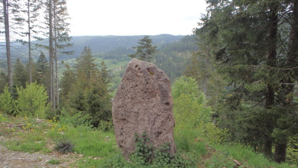 Red sandstone along the way